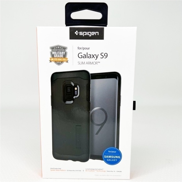 Spigen Samsung Galaxy S9 Slim Armor Black Case New in Box NWT - Picture 6 of 6